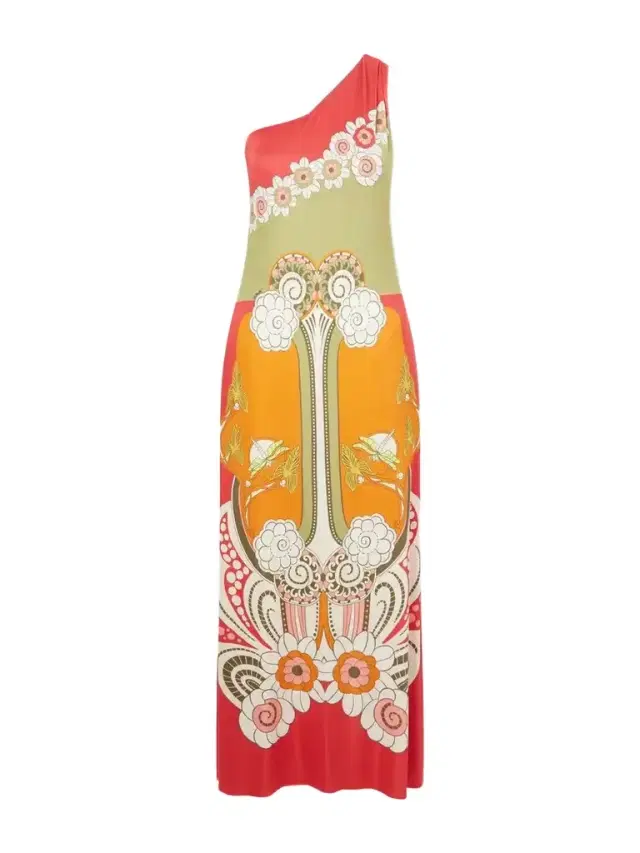 La DoubleJ Clingy Roy Printed One-shoulder Jersey Maxi Dress