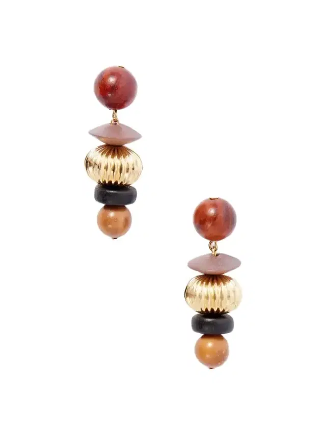 Jennifer Behr Lavon Gold-tone Bead-embellished Earrings