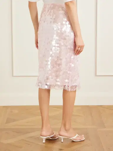 Tory Burch Sequin-embellished Mesh-jersey Midi Skirt | Thumbnail 4 Tory Burch Sequin-embellished Mesh-jersey Midi Skirt | Thumbnail 4