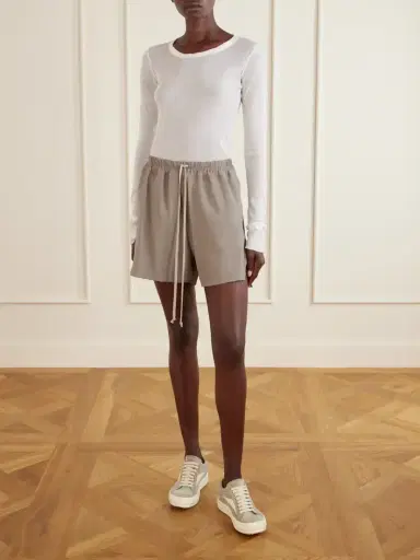Rick Owens Vintage Suede-trimmed Leather Sneakers | Thumbnail 4