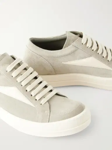 Rick Owens Vintage Suede-trimmed Leather Sneakers | Thumbnail 5