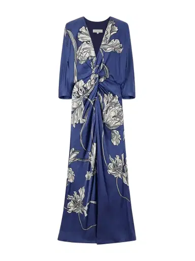 ANDRES OTALORA Olanna Printed Gathered Cotton Maxi Dress | Thumbnail 1