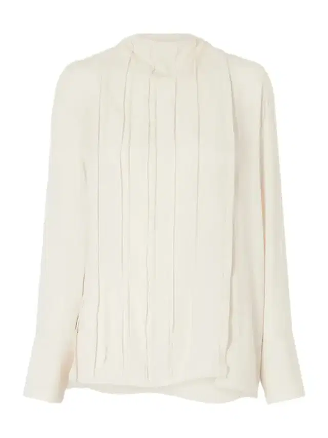 Victoria Beckham Pleated Georgette Blouse