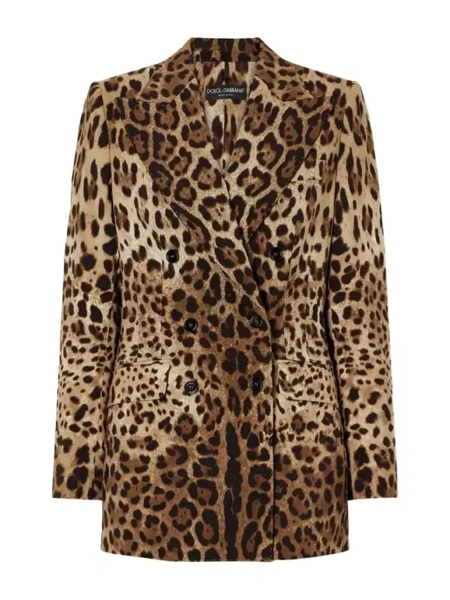 Dolce & Gabbana Leopard-print Wool Blazer