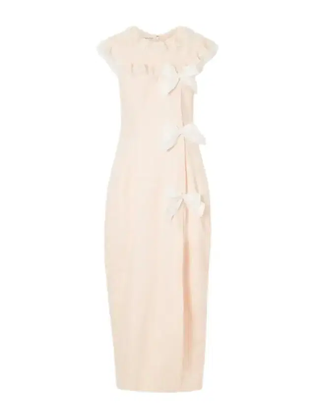 Alessandra Rich Lace-trimmed Bow-detail Printed Silk-jacquard Midi Dress