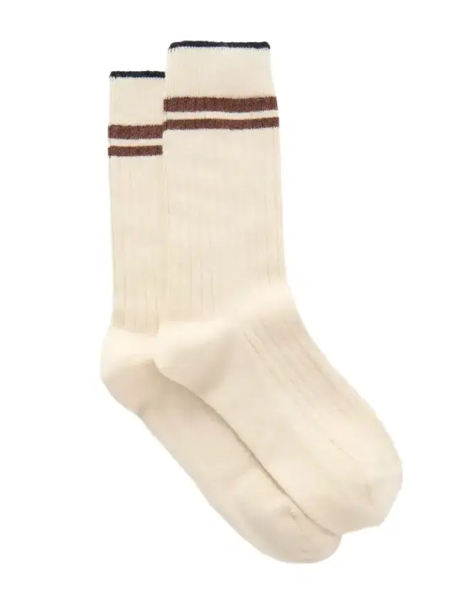 Brunello Cucinelli Striped Ribbed Cashmere Socks