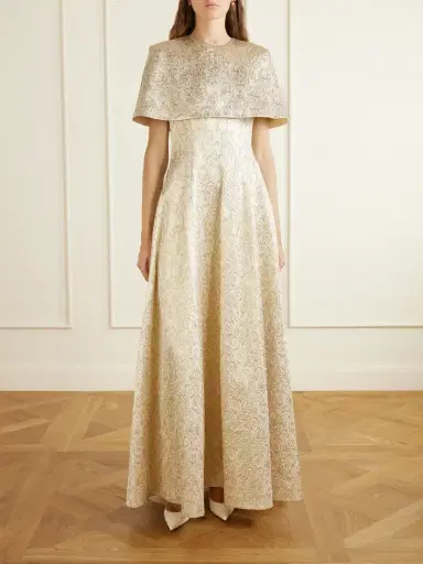 Emilia Wickstead Lucretia Metallic Jacquard Gown | Thumbnail 2 Emilia Wickstead Lucretia Metallic Jacquard Gown | Thumbnail 2