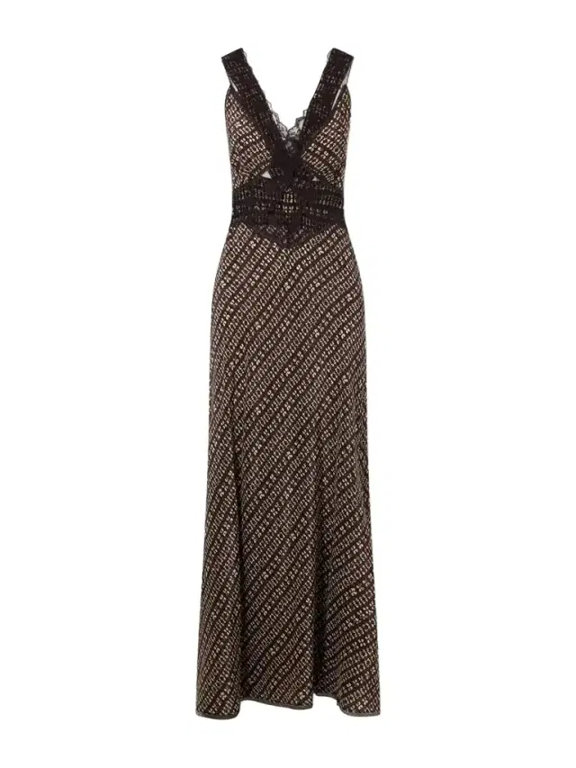 SIR. Astrid Satin And Lace Cut-out Dress