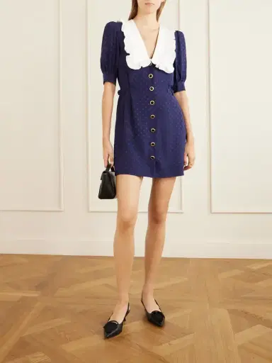 Alessandra Rich Ruffled Silk-jacquard Mini Dress | Thumbnail 2