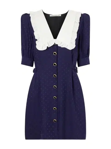 Alessandra Rich Ruffled Silk-jacquard Mini Dress | Thumbnail 1