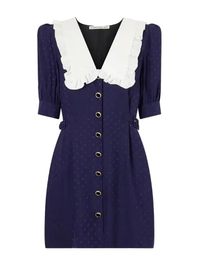 Alessandra Rich Ruffled Silk-jacquard Mini Dress