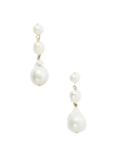 Jennifer Behr Amari Gold-tone Pearl Earrings | Thumbnail 1