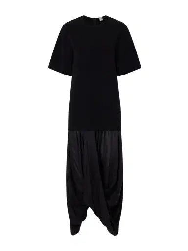 TOTEME Cocoon Draped Paneled Voile Midi Dress | Thumbnail 1