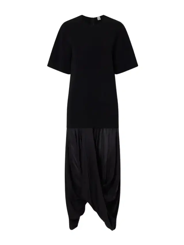 TOTEME Cocoon Draped Paneled Voile Midi Dress