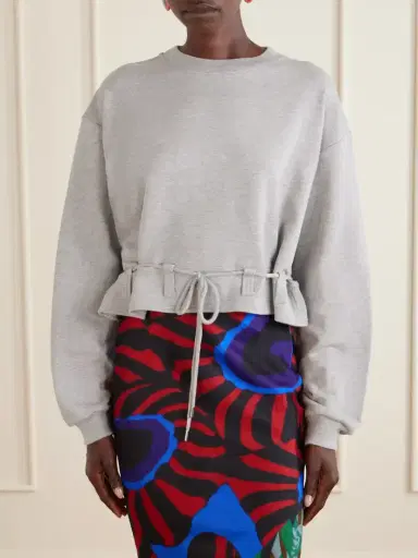Dries Van Noten Ruffled Cotton-jersey Sweatshirt | Thumbnail 3 Dries Van Noten Ruffled Cotton-jersey Sweatshirt | Thumbnail 3
