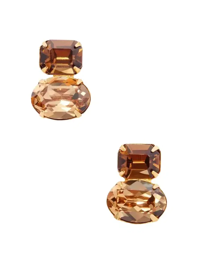Jennifer Behr Maureen Gold-tone Crystal Earrings