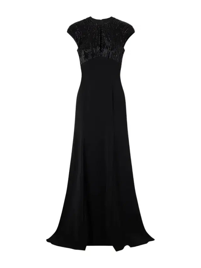 Jenny Packham Moonveil Embellished Georgette-crepe Gown