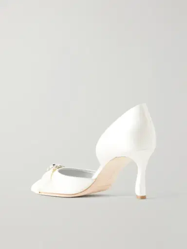 Manolo Blahnik Apidosa 70 Bow-detailed Crystal-embellished Satin Pumps | Thumbnail 3 Manolo Blahnik Apidosa 70 Bow-detailed Crystal-embellished Satin Pumps | Thumbnail 3