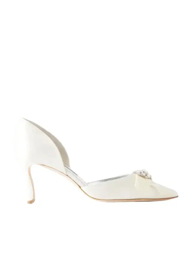 Manolo Blahnik Apidosa 70 Embellished Satin Pumps