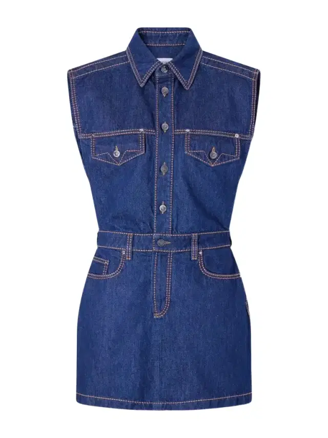 Versace Paneled Denim Mini Dress