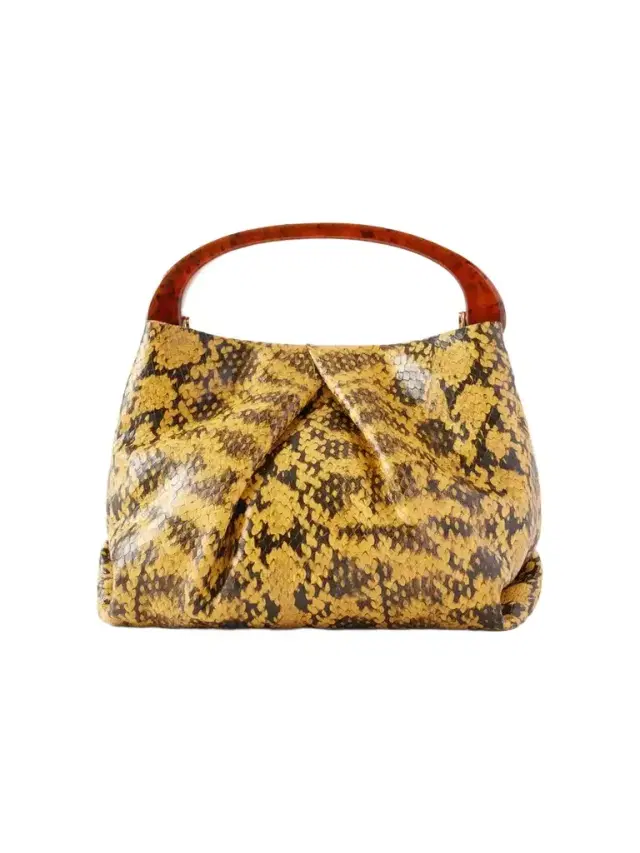 Dries Van Noten Snake-effect Leather Clutch