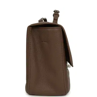 Chanel Chanel Maxi "Souplissimo" Small Flap Bag Brown Grained Calfskin Silver Hardware | Thumbnail 3