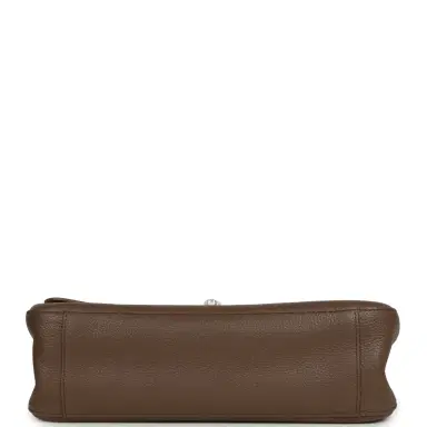 Chanel Chanel Maxi "Souplissimo" Small Flap Bag Brown Grained Calfskin Silver Hardware | Thumbnail 6