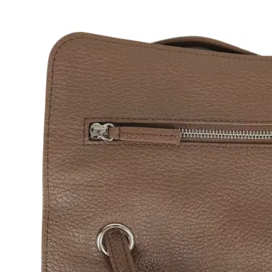 Chanel Chanel Maxi "Souplissimo" Small Flap Bag Brown Grained Calfskin Silver Hardware | Thumbnail 8