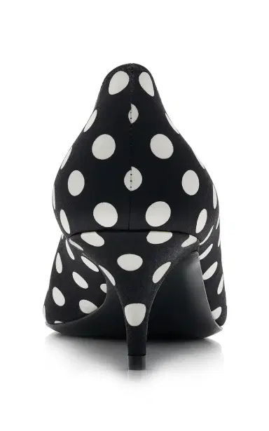 Amina Muaddi Barbara Polka-Dot Satin Pumps | Thumbnail 5