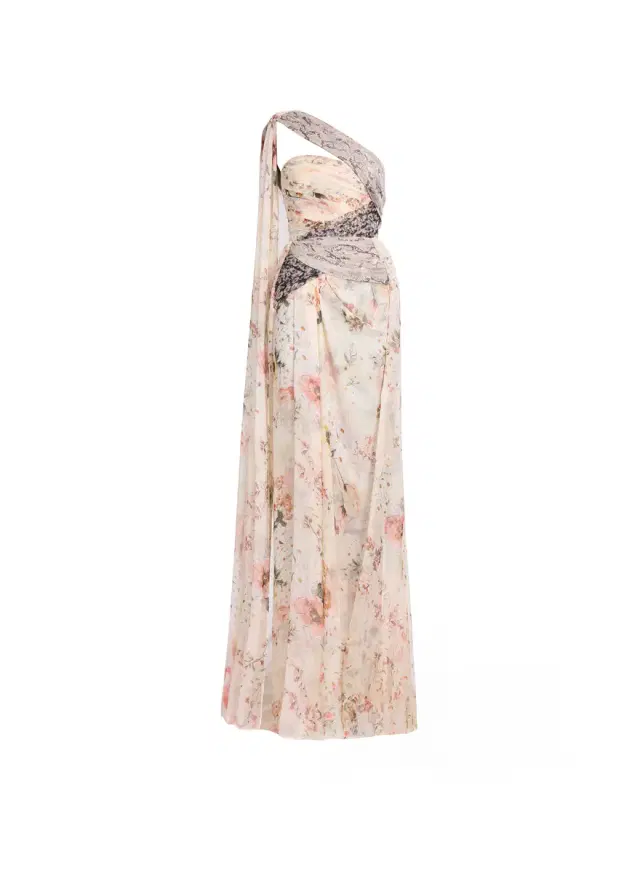Elie Saab Floral Print Long Dress