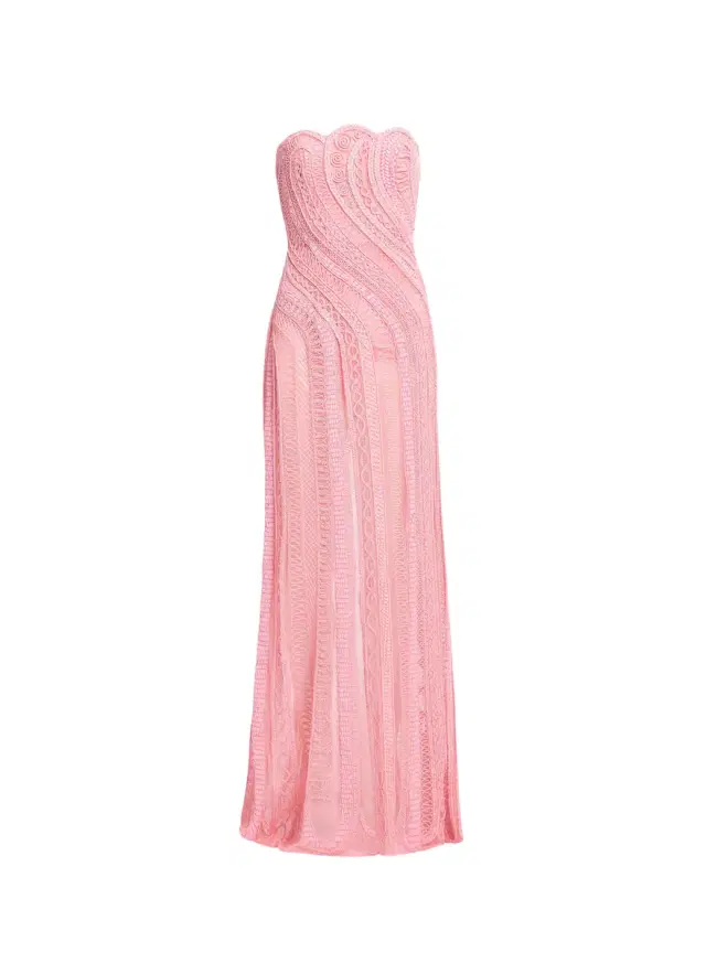 Elie Saab Bead Embroidered Long Dress