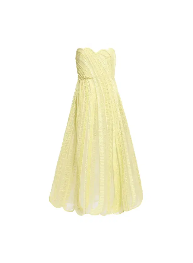 Elie Saab Bead Embroidered Midi Dress