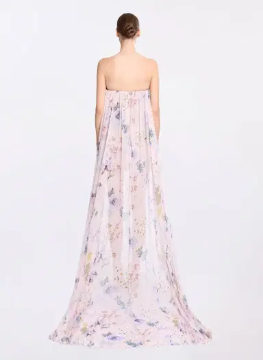Elie Saab Garden Print Short Dress | Thumbnail 4