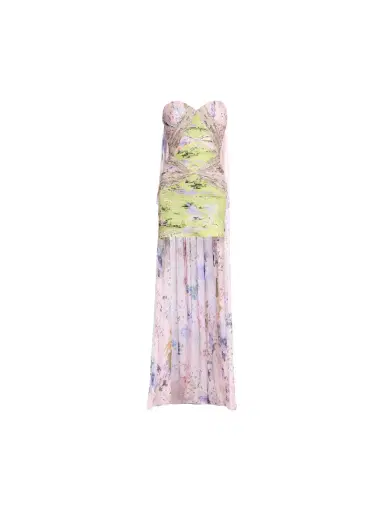 Elie Saab Garden Print Short Dress | Thumbnail 1