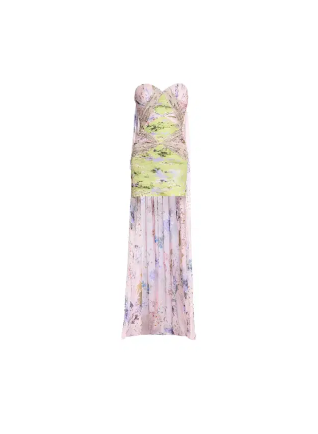 Elie Saab Garden Print Short Dress