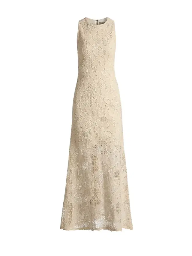 Lela Rose Women's Lattice Guipure Lace Midi-Dress - Cream
