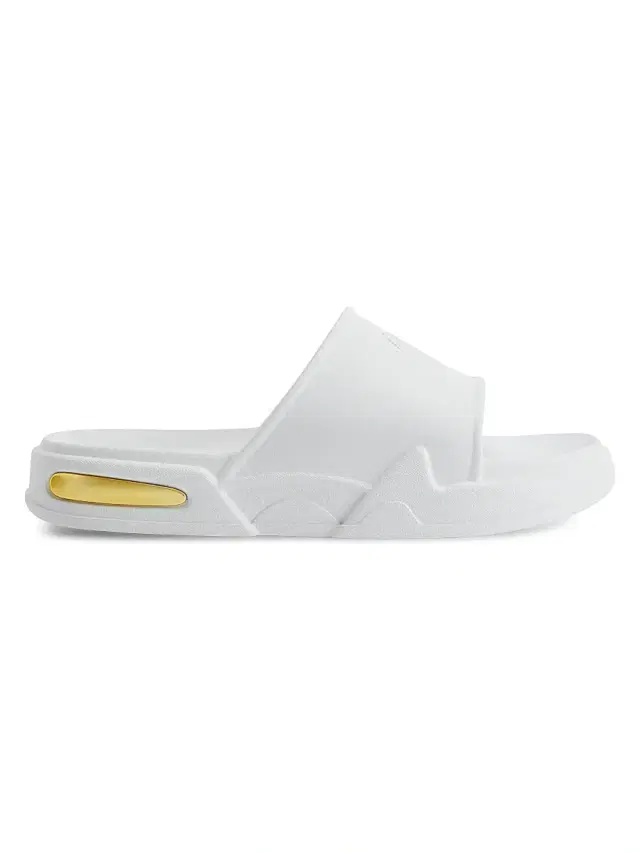 Giuseppe Zanotti Men's Leather Platform Slide Sandals - White