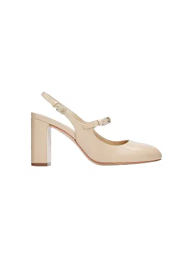 Cinq à Sept Women's Lola 80MM Patent Leather Slingback Pumps - Tan | Thumbnail 1