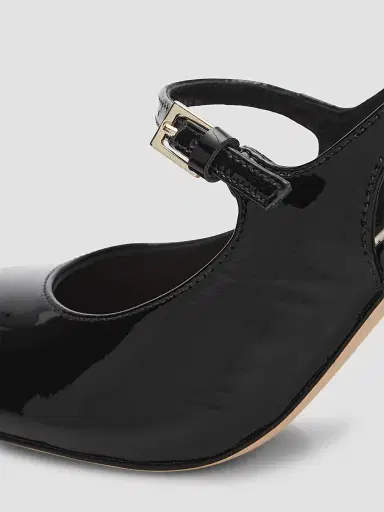 Cinq à Sept Women's Lola 80MM Patent Leather Slingback Pumps - Black | Thumbnail 5