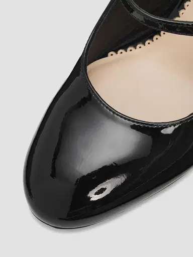 Cinq à Sept Women's Lola 80MM Patent Leather Slingback Pumps - Black | Thumbnail 6