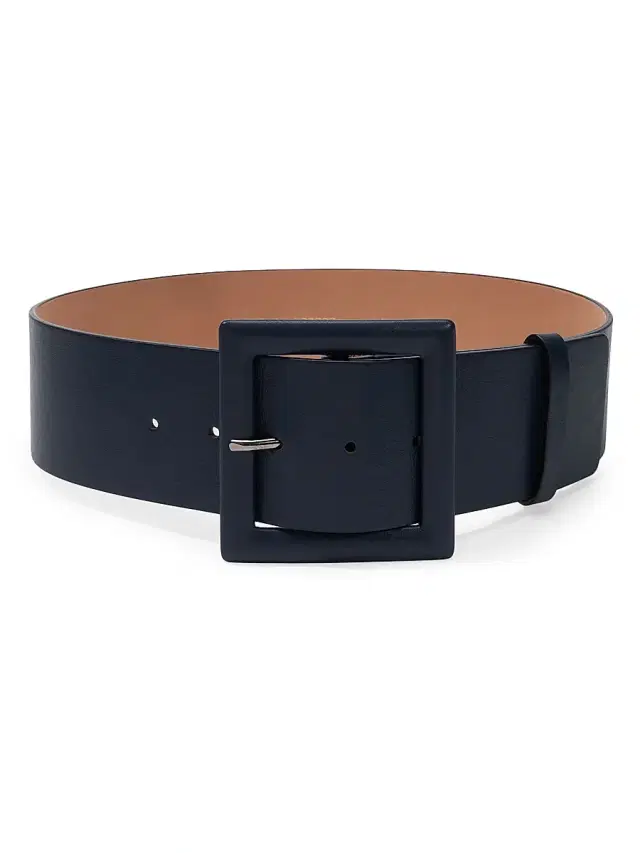 Carolina Herrera Women's Icon Large Square Buckle Belt - Midnight