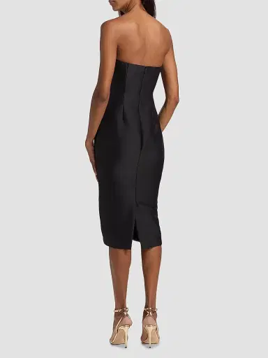 BADGLEY MISCHKA Women's Floral Placement Strapless Midi-Dress | Thumbnail 5