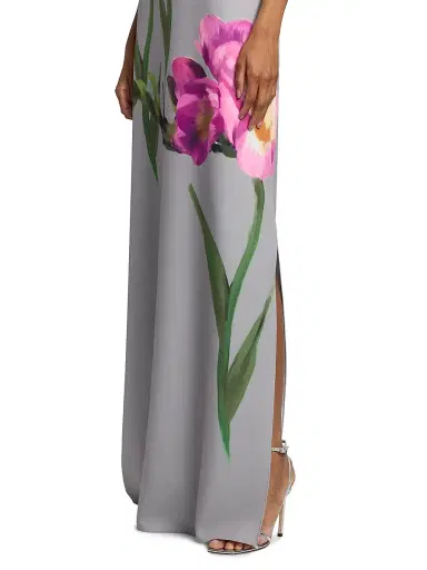 Teri Jon by Rickie Freeman Women's Floral Sleeveless Shift Gown | Thumbnail 6 Teri Jon by Rickie Freeman Women's Floral Sleeveless Shift Gown | Thumbnail 6