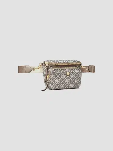 Tory Burch Women's T Monogram Mini Coated Jacquard Belt Bag | Thumbnail 4 Tory Burch Women's T Monogram Mini Coated Jacquard Belt Bag | Thumbnail 4
