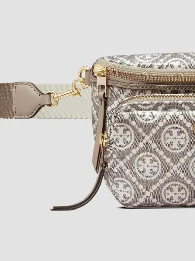 Tory Burch Women's T Monogram Mini Coated Jacquard Belt Bag | Thumbnail 5 Tory Burch Women's T Monogram Mini Coated Jacquard Belt Bag | Thumbnail 5