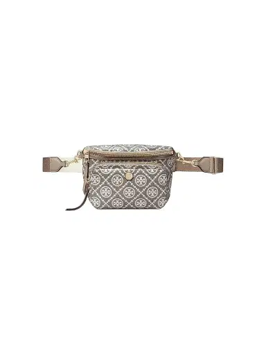 Tory Burch Women's T Monogram Mini Coated Jacquard Belt Bag | Thumbnail 1 Tory Burch Women's T Monogram Mini Coated Jacquard Belt Bag | Thumbnail 1