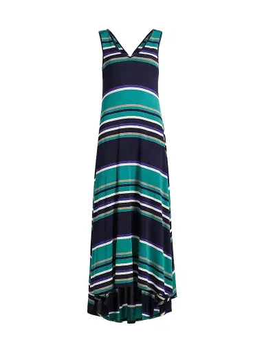 Ramy Brook Women's Holly Striped Midi Dress - Jade Stripe Combo - Size XXL | Thumbnail 1