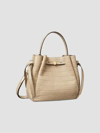 Tory Burch Women's Romy Croc-Embossed Leather Bucket Bag | Thumbnail 5