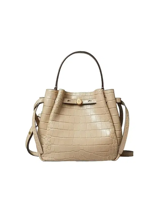 Tory Burch Women's Romy Croc-Embossed Leather Bucket Bag - Ginger Leaf