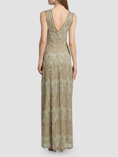 Ramy Brook Women's Reese Metallic Geometric Knit Maxi Dress | Thumbnail 5 Ramy Brook Women's Reese Metallic Geometric Knit Maxi Dress | Thumbnail 5